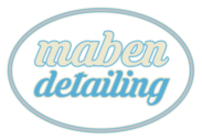 cream and blue logo with silver circle